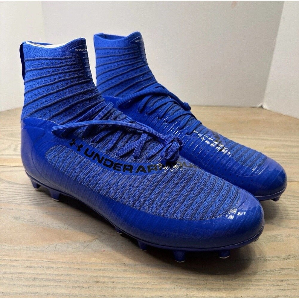 Mens 11 Under Armour Highlight MC 2.0 INTELLIKNIT Football Cleats Royal 3027304